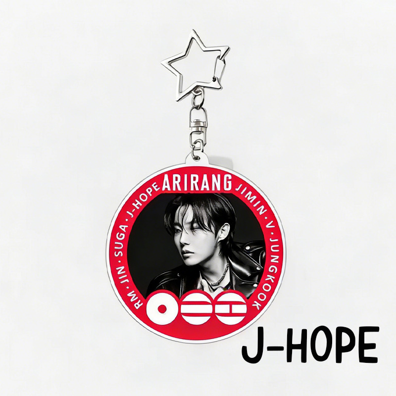 Kpop World Acrylic Logo Pendant Cute Travel Bag Charm Creative Gift for Kpop Lovers Unique Accessory Kpop Fans Keychain