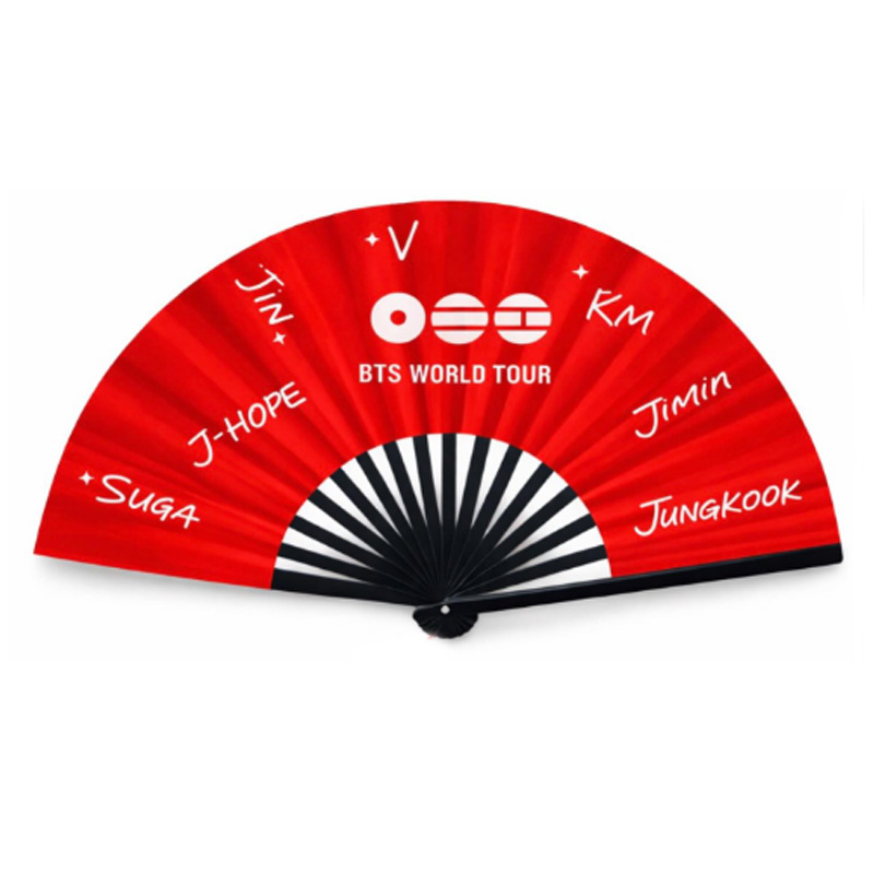 Kpop World Folding Fan Kpop World Tour Members Reusable Gift Hand Fan Kpop Fans Folding Fan