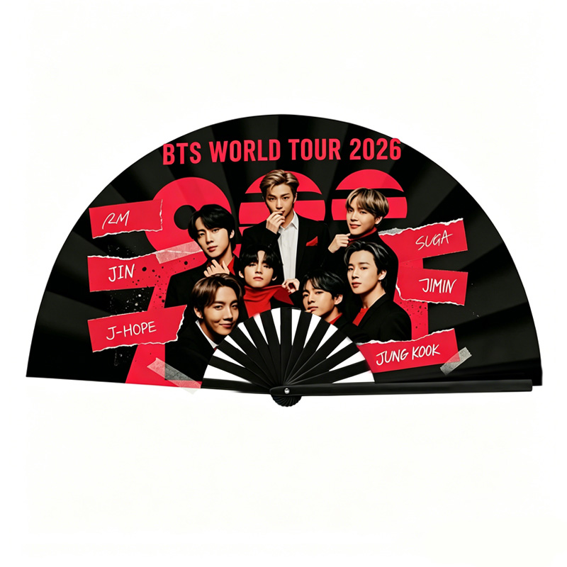 Kpop Inspired World Tour 2026 Portrait Concert Souvenir Handheld Folding Fan