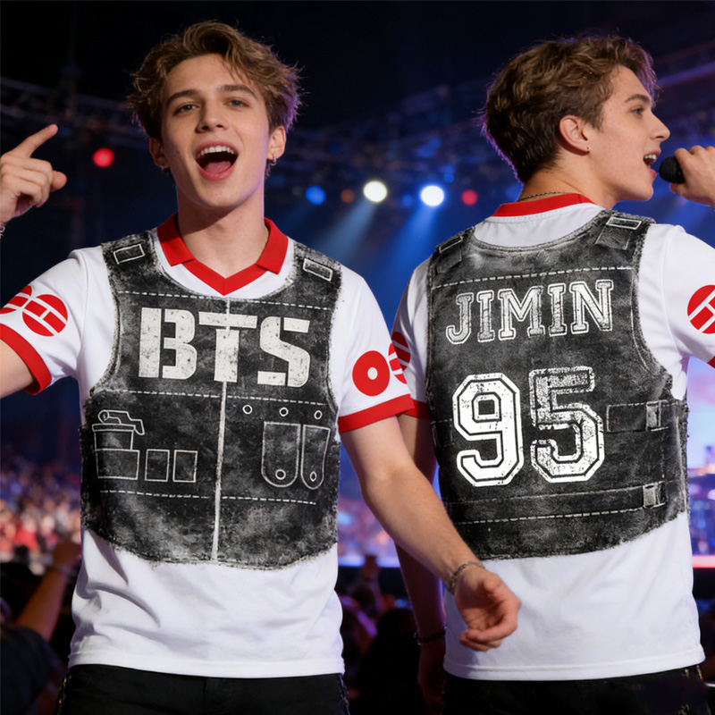 Personalized K-Pop Fan Jersey Custom Name Unisex Mesh Jersey Concert Jersey for Fans