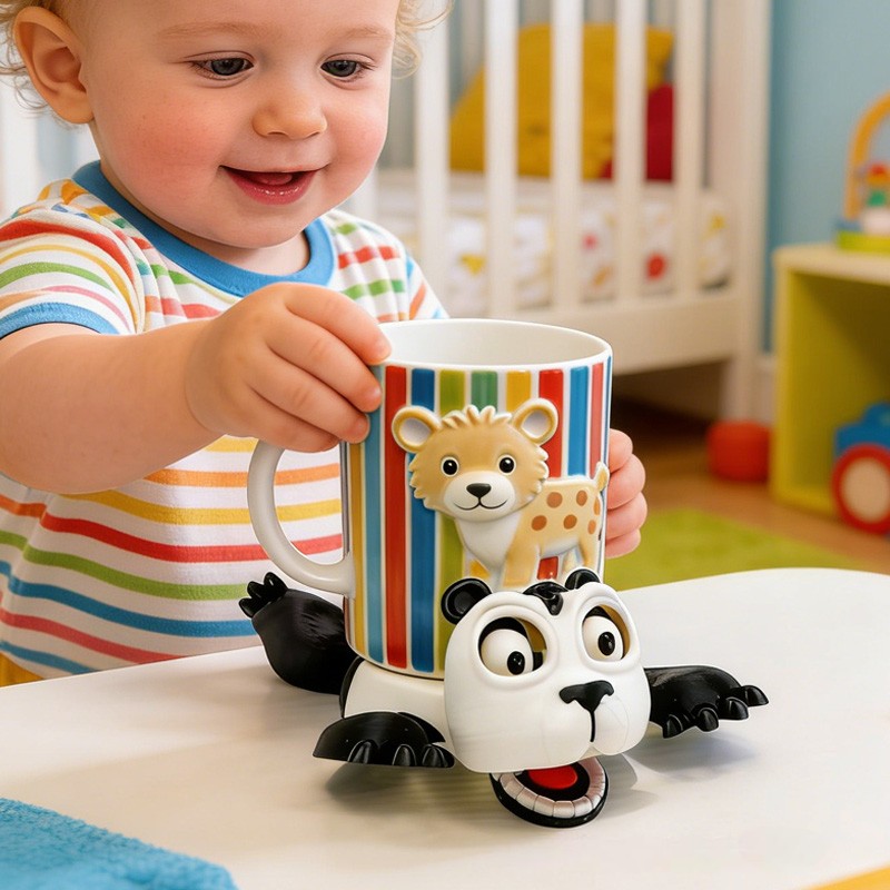 Cartoon Panda Figure Creative Desk Decoration Cup Holder 3d Printing