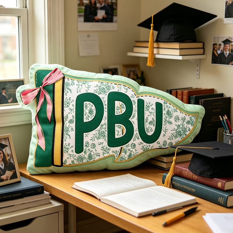 Personalized Graduation College Pennant Custom Name School Pride Senior Gift Dorm Decor 3D Print Pillow