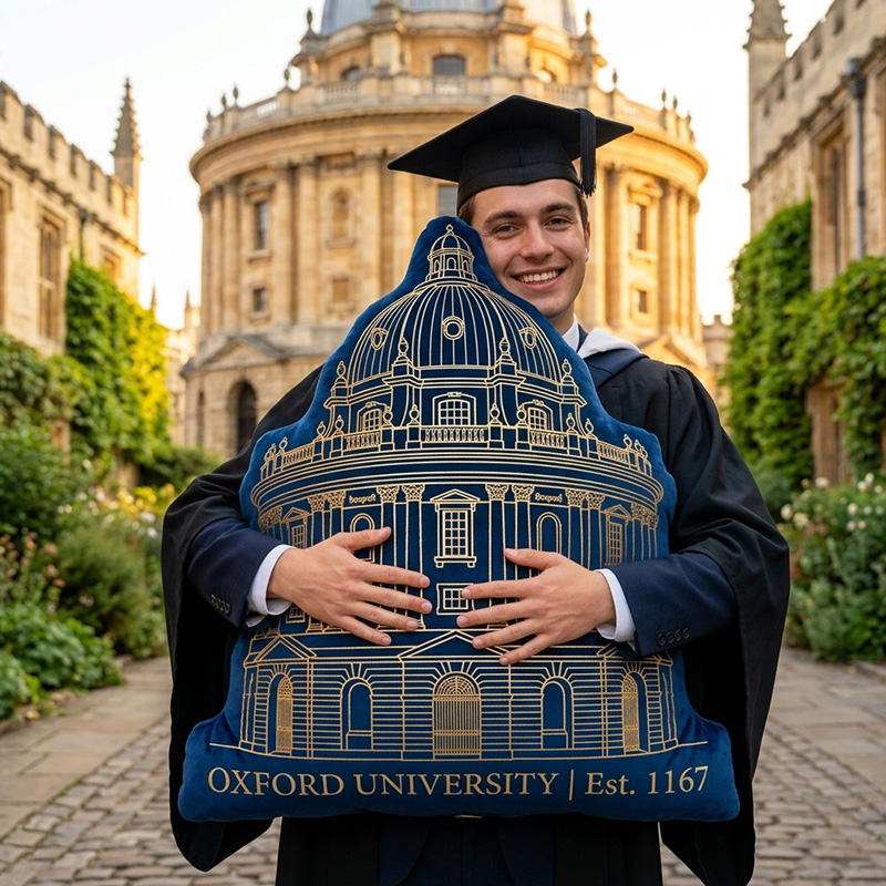 Personalized University Design Graduation Gift Custom Name College Pride Dorm Decor 3D Print Pillow