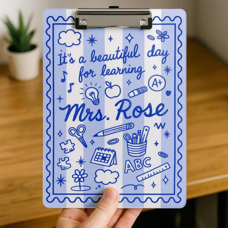 Personalized Teacher Clipboard Teacher Gift Classroom Decor Back to School Gift Cute Pink Clipboard