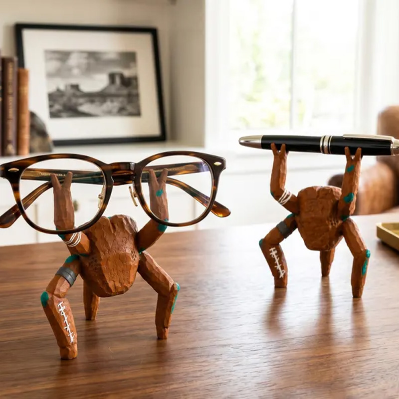 Personalized Funny Desk Buddy Clay Style Geek Office Gift Quirky Pen And Eyeglass Holder For Fans Rocky Figurine 3D Printed Movie Authentic Glasses