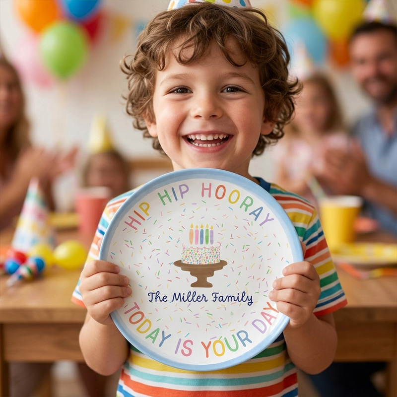 Personalized Hip Hip Hooray Today Is Your Day Rainbow Sprinkles Family