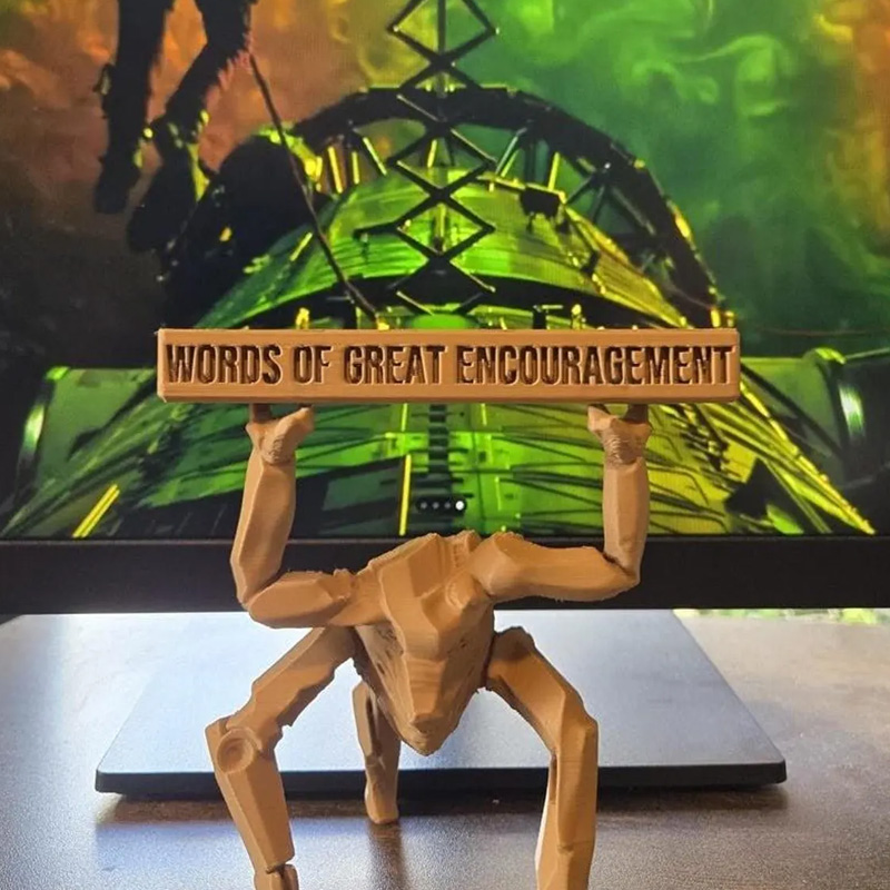 Project Hail Mary Rocky Figure Desktop Motivational Creature Miniature Custom Name Words Of Encouragement Holder Desktop Decoration