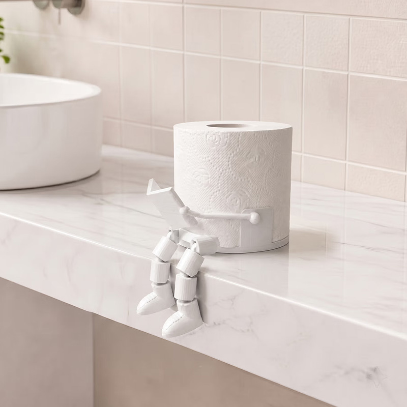 Personalized Toilet Paper Roll Holder Funny Bathroom Accessory Cute Sitting Figure Shelf Decor For Home Gift for Kids