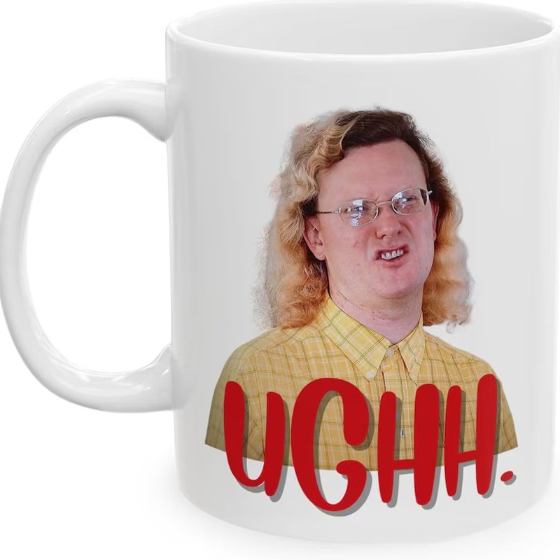 Personalized Relatable Humor Mug with Quirky Character and Bold UGHH Expression for Fun Mornings Mug