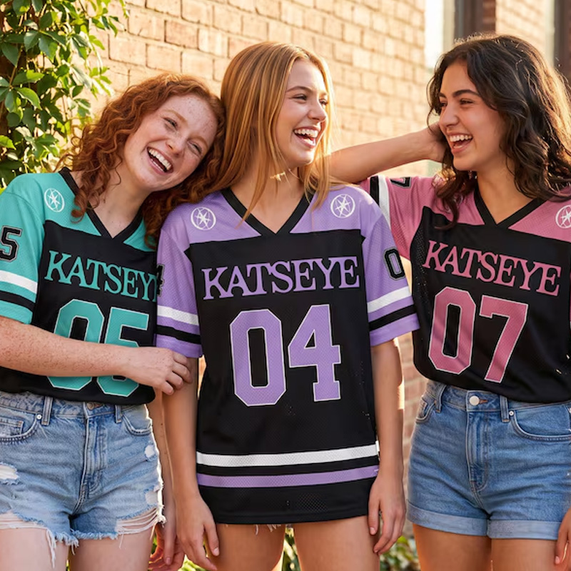 Personalized Katseye Jersey Shirt Kpop Fan Merch Jersey Unisex Katseye Shirts for Teen Girl Gift for Eyekons