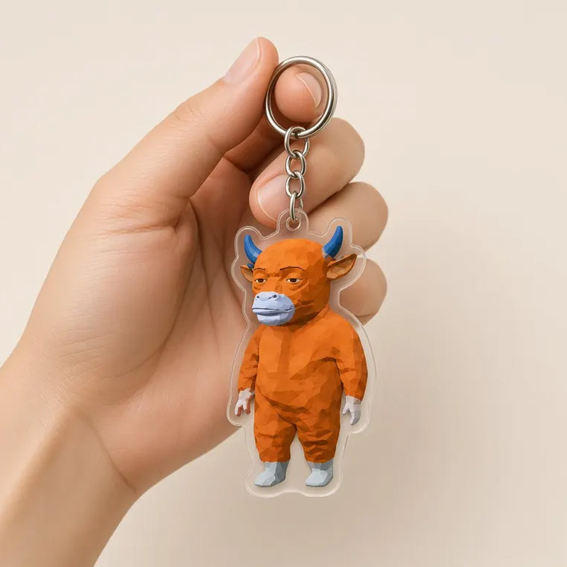 Personalized Niu Lai Keychain Colorful Cartoon Creature Bag Charm Fun Gift For Kids And Friends