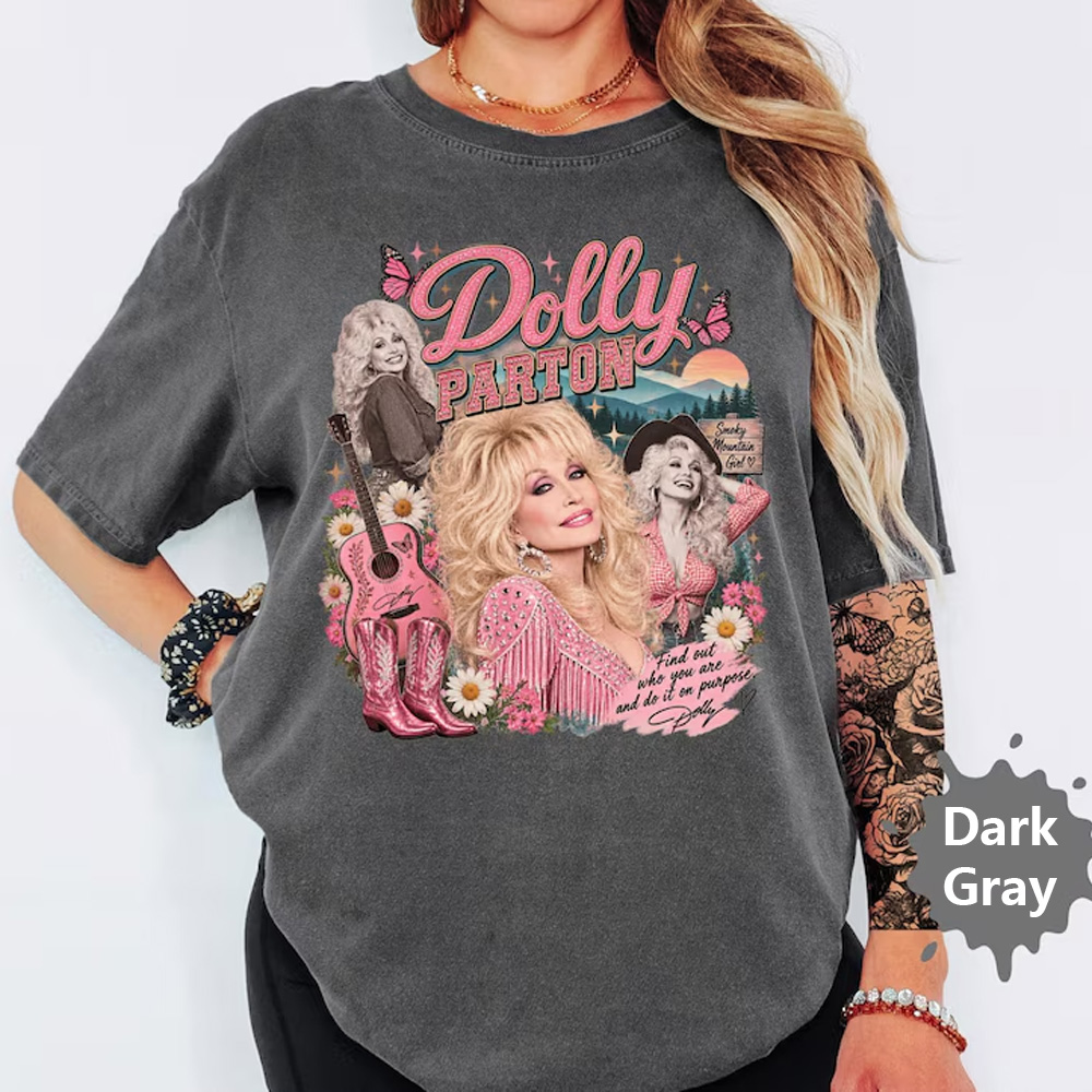 Rip Dolly Parton T-Shirt Vintage Country Music Shirt Southern Band Tee Graphic Tee for Country Music Lovers Dolly Western Shirt