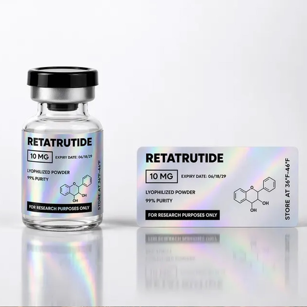Personalized Holographic Peptide Vial Labels Holographic Stickers for 3mL 5mL Vials Price for every 24 labels