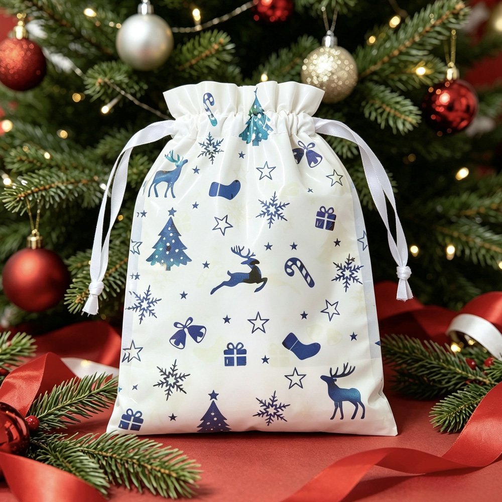 Personalized Santa Suit Gift Sack Large Christmas Present Bag Detail Festive Holiday Storage
