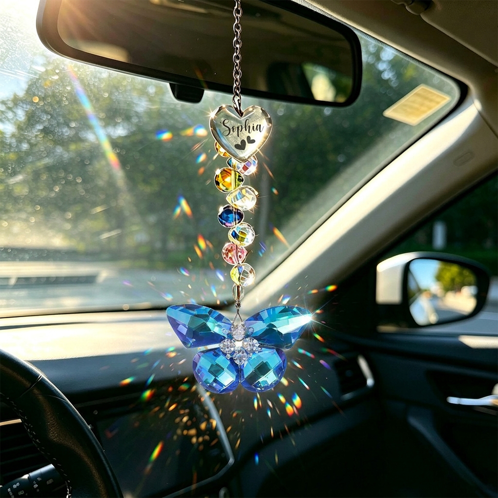 Personalized Crystal Butterfly Sun catcher Pet Sun Catcher Rainbow Bridge Catcher Decor Pet Memorial Gifts