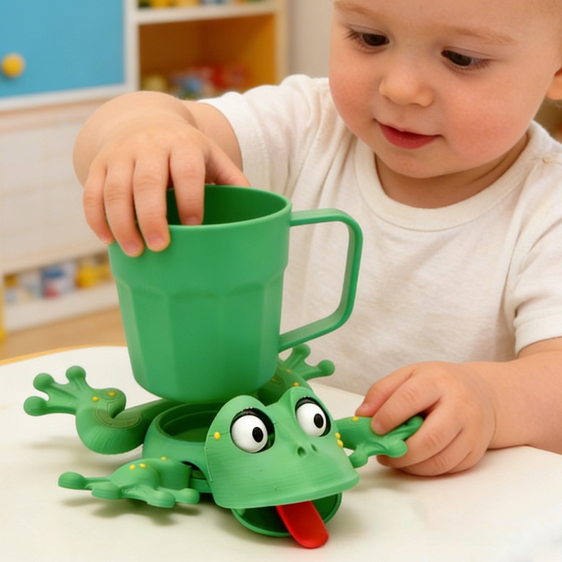 Cartoon Frog Figure Creative Desk Decoration Cup Holder 3d Printing