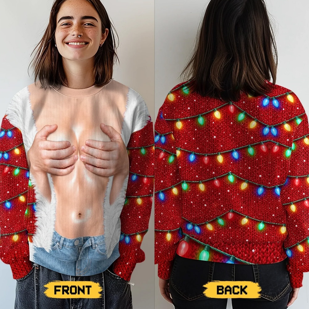 Personalized Christmas Birthday Gifts For Daughter Besties Sisters Granddaughter Grandma Mom Yourself Spicy Xmas Sweater Season Custom Funny Ugly Sweatshirt Christms Gift