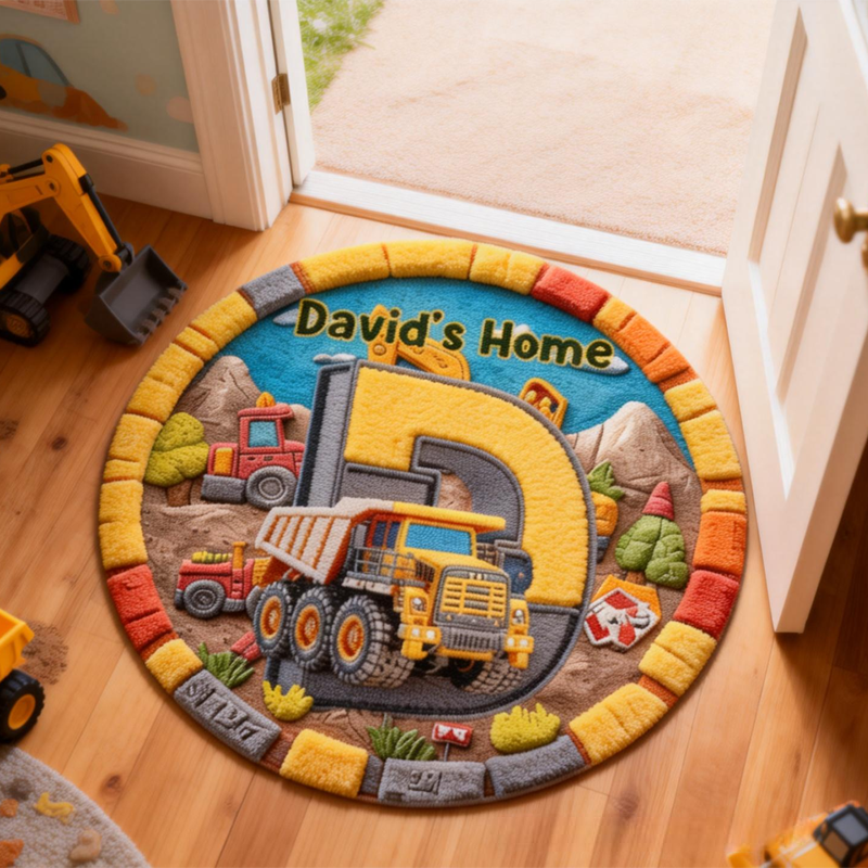 Personalized Cartoon Trucks Customizable with Your Name Cute Gift for Children Birthday Gifts