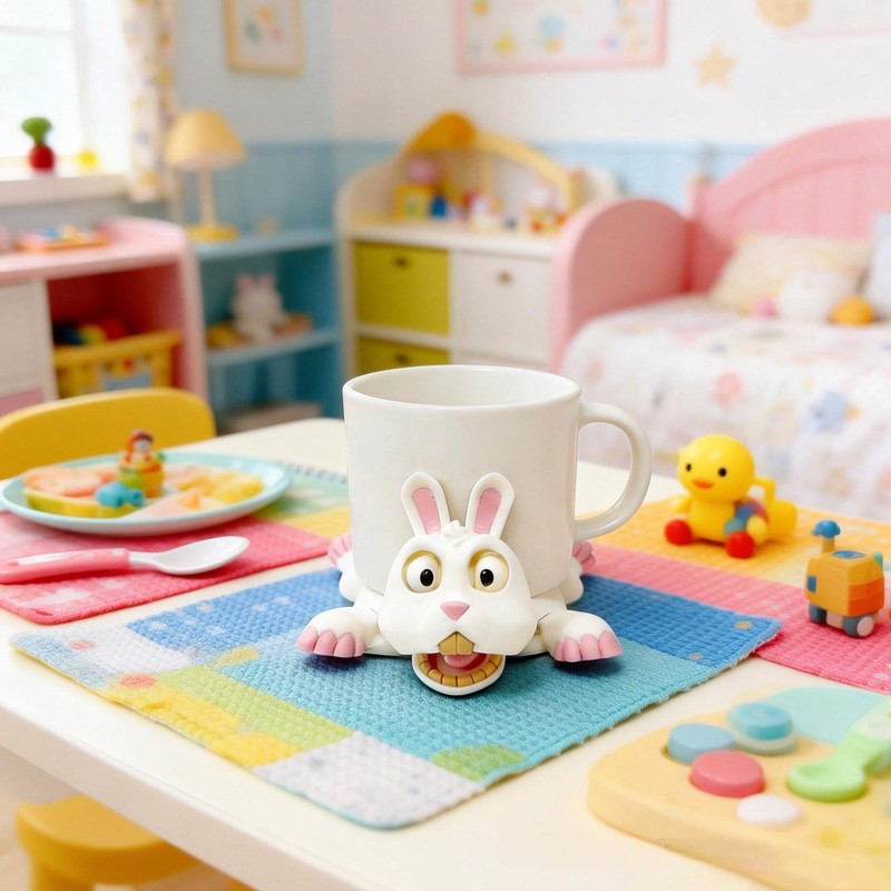 Playful Bunny Shaped Adorable Drink Accessory Cup Holder 3d Printing