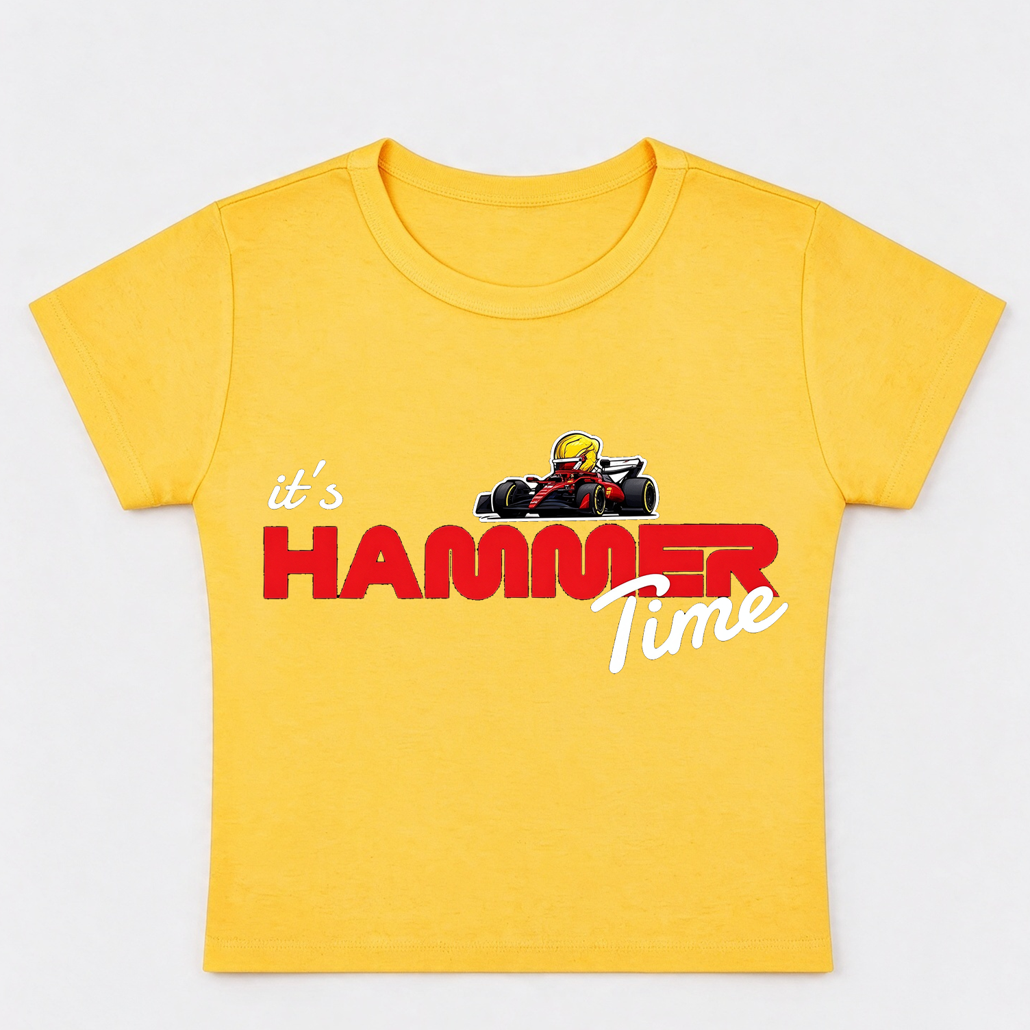 F1 It's Hammer Time Baby Tee, Lewis Hamilton Inspired Cropped T-shirt, Formula 1 Women’s Crop Top, F1 Fan Gift