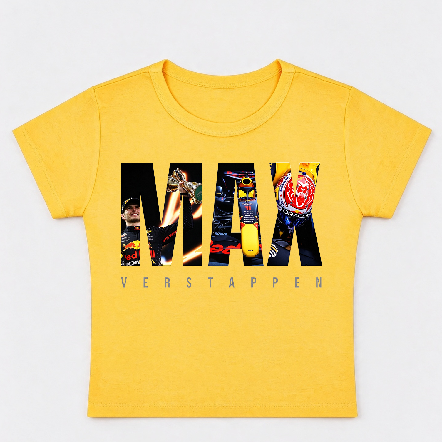 F1 Max Verstappen Baby Tee, Max Verstappen Photo Fill Cropped T-shirt, Formula 1 Women’s Crop Top, F1 Fan Gift