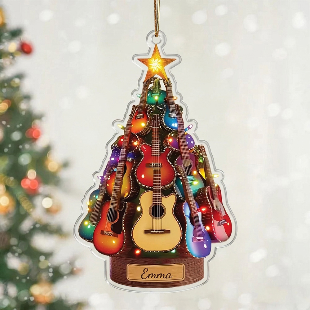 Personalized Classic Guitar Acrylic Ornament Guitar Player's Gift