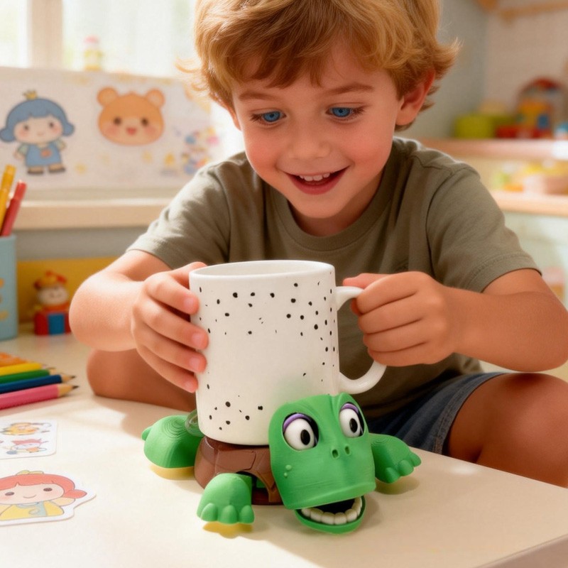 Playful Turtle Shaped Creative Drink Accessory Cup Holder 3d Printing