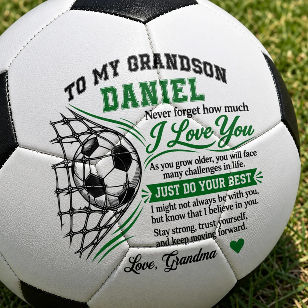 Personalized Soccer Ball Gifts For Son Grandson Soccer Lovers Always Believe In Yourself