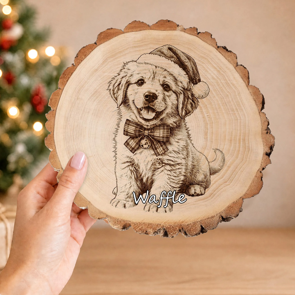  Personalized Wooden Tabletop Decor Meaningful Christmas Gift For Pet Lovers Custom Wooden Wall Art Home Decor Custom Christmas Wood Slice Standee