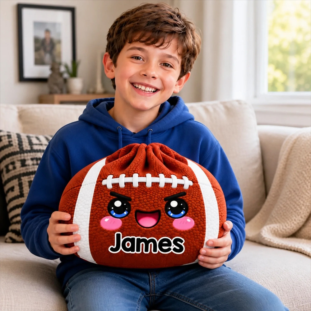 Personalized Shaped Pillow Custom Name Kawaii Sports Ball Gifts for Kids