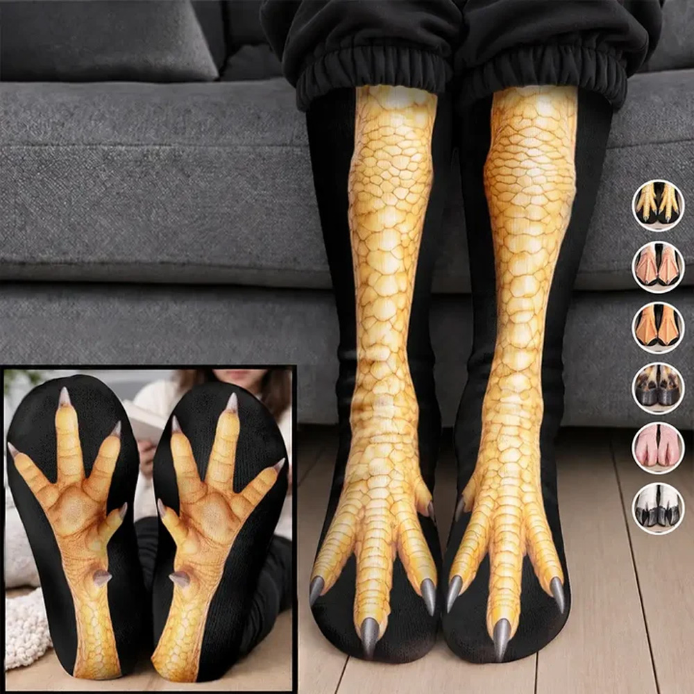 Personalized Funny Chicken Duck Pig Feet Socks Gag Gift For Animal Lovers 