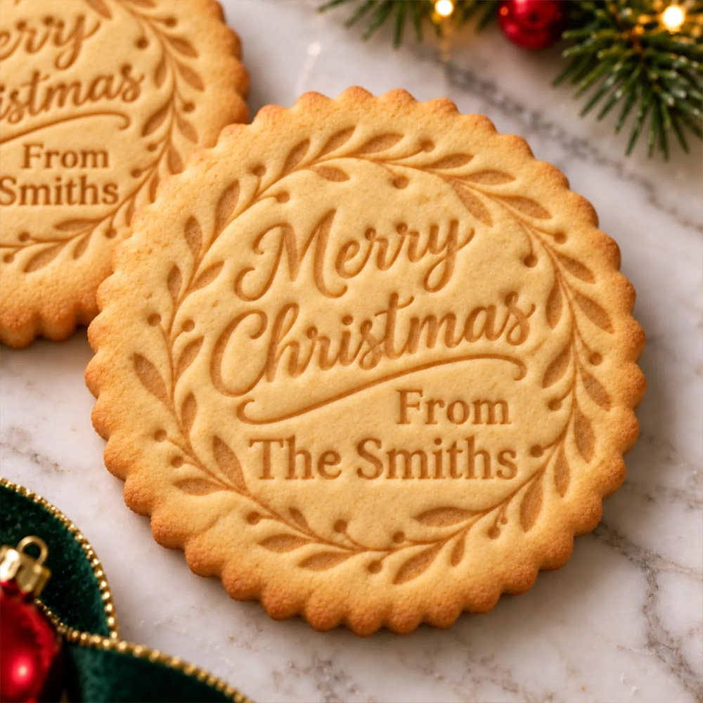 Personalized Christmas Cookie Stamp Custom Family Name Christmas Cookie Gifts