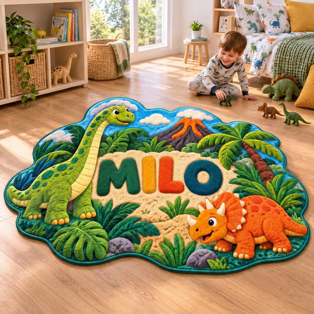 Personalized 3D Irregular Nursery Play Rug Dream Horse Rug Gift for Toddler Kids