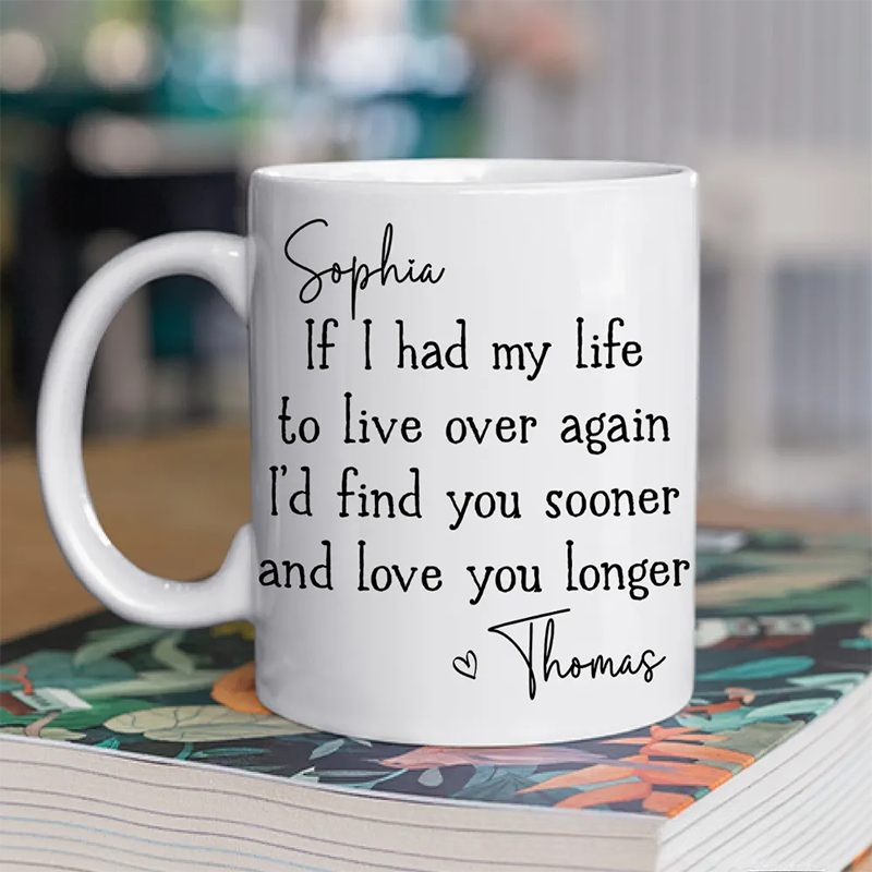  Personalized Love You Longer Coffee Mug Birthday Gift for Her or Him