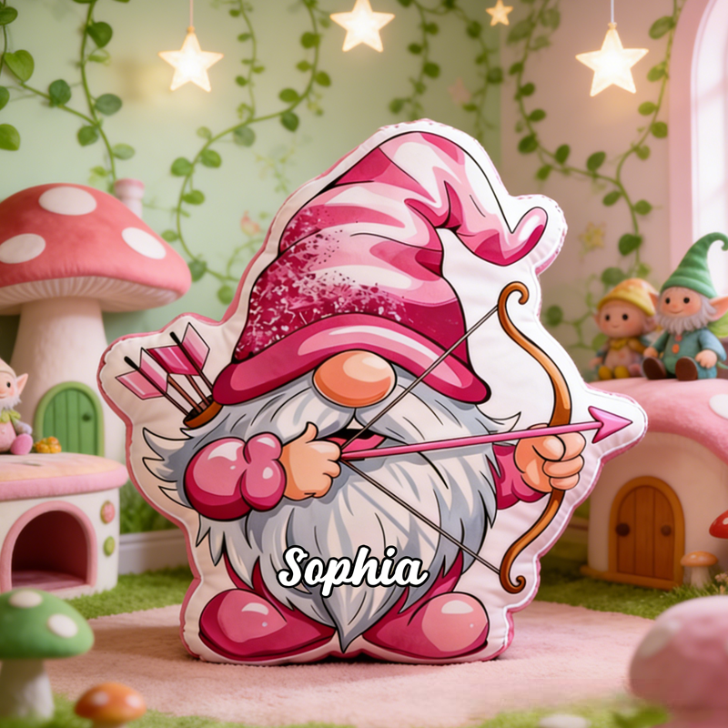 Personalized Cute Valentine's Day Goblin with Name Graphic 3D Print Pillow Valentine's Day Gifts Funny Gifts