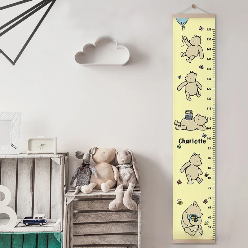 Personalized Classic the Bear Height Growth Chart for Children