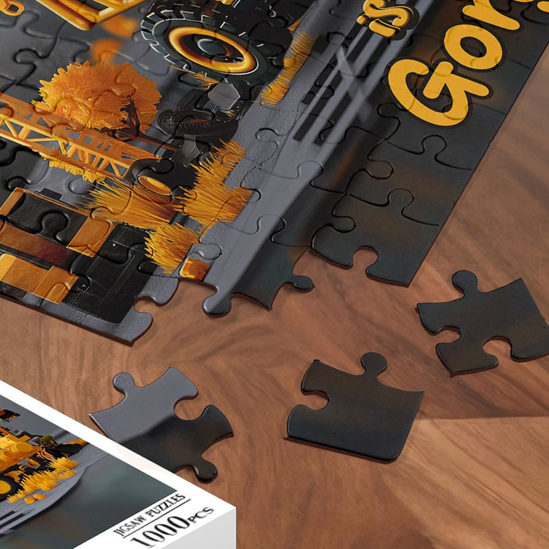 Personalized Construction Alphabet Puzzle with Custom Name and Bold Industrial Scene Perfect for Creative Playtime Kid Puzzle