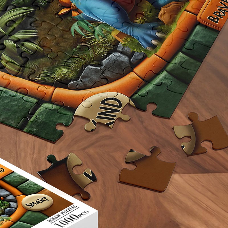 Personalized Dinosaur Name Puzzle with Custom Letter and Encouraging Words Perfect for Fun and Educational Playtime Kid Puzzle