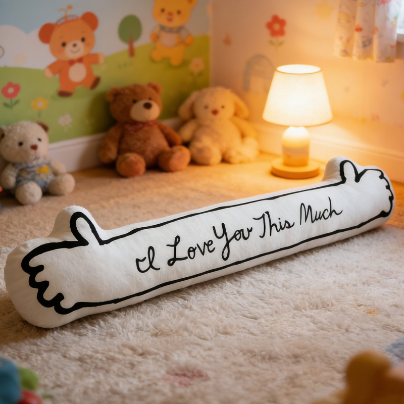 Personalized I Love You This Much Long Arms Hug Custom Name Soft Decorative 3D Print Pillow