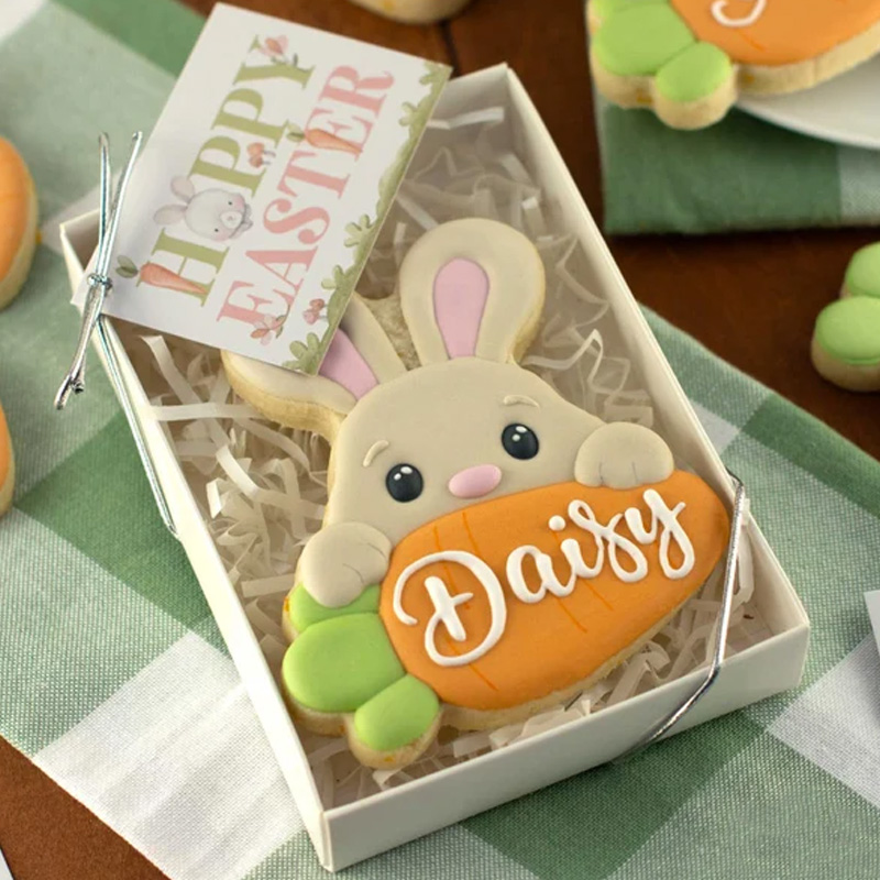 Adorable Bunny With Carrot Kids Easter Celebration Cookie Cutter