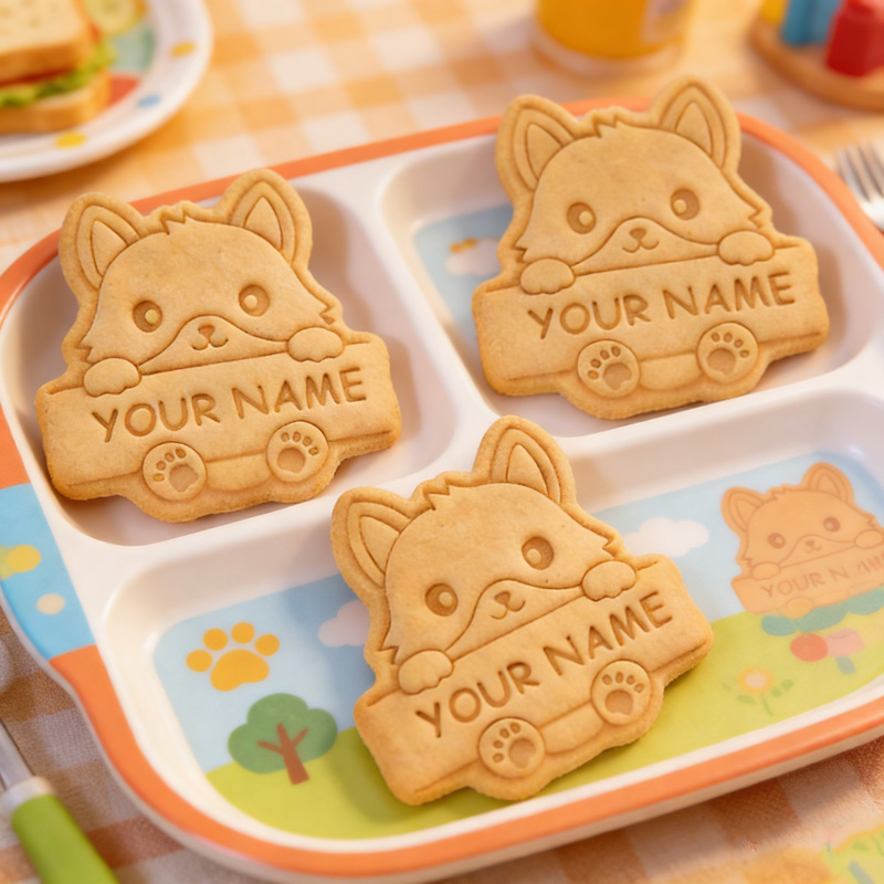 Personalized Cute Animal Shape Custom Name Kids Party Baking Gift Fondant Stamp Cookie Cutter