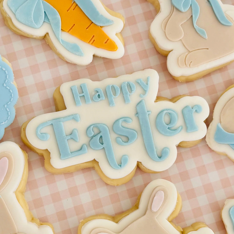 Personalized Happy Easter Custom Text Holiday Party Baking Decoration Cookie Cutter