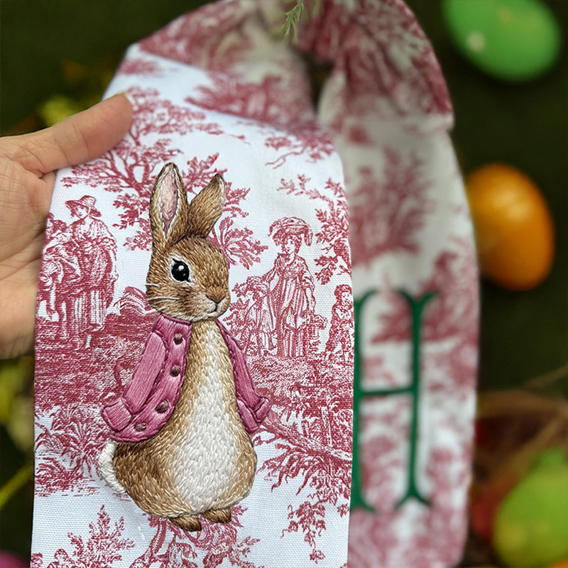 Personalized Monogram Bunny Rabbit Easter Wreath Belt Gift for Kid