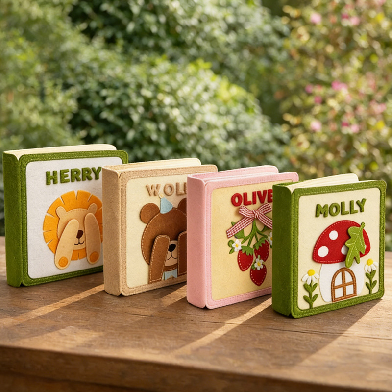 Personalized Forest and Animal Design Custom Name Educational Sensory Busy Play Gift Handmade Felt Quiet Book