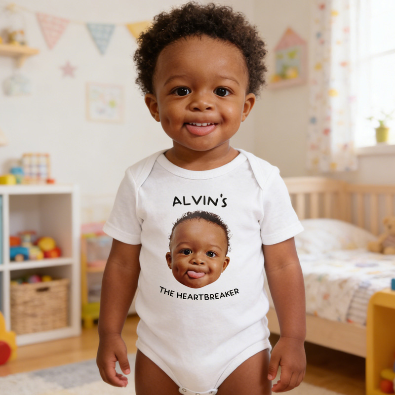 Personalized Funny Quote Theme Custom Photo and Text Humor Graphic Cute Family Gift Baby Bodysuit