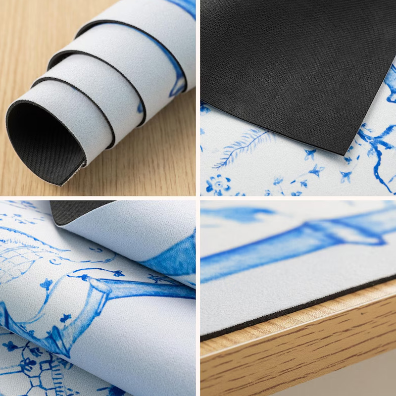 Personalized Blue Pattern Custom Name Waterproof Non Slip Elegant Table Protector Gift Mahjong Mat