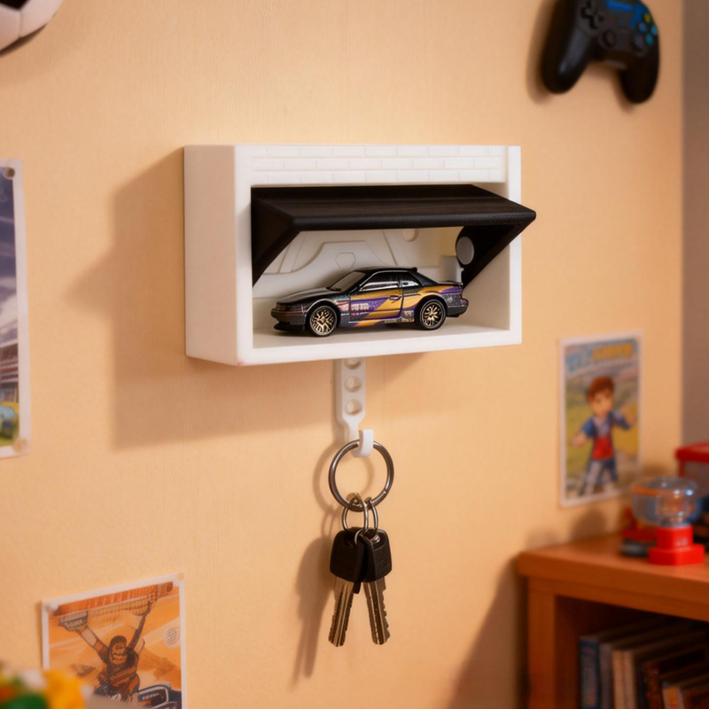Automotive Wall Decor Key Organizer with Opening Door Birthday Gift for Kids Kids Room Decor