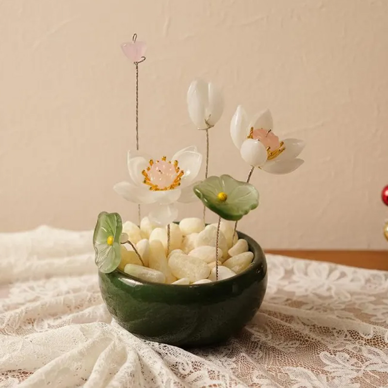 Personalized Purple Elegant Bloom Serenity Home Tabletop Decorative Gift for Loved Ones Crystal Rose Flower Ornament Mother's Day Gift