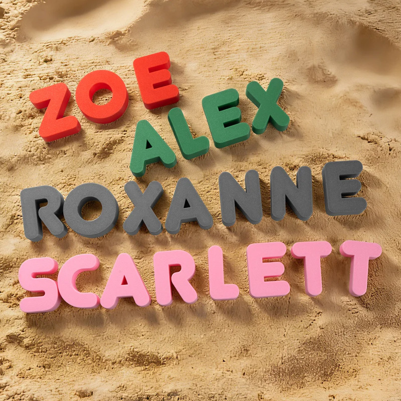 Personalized Multicolor Alphabet 3D Printed Sand Mold Beach Toys Vacation Essentials Birthday Gift for Family Kids