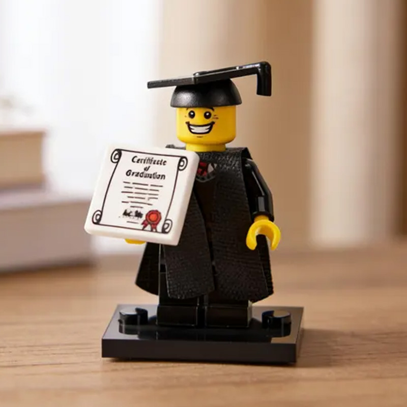 Graduation Bricks Graduate Minifigure Brick Figures Congratulations Grad Gift for Kids